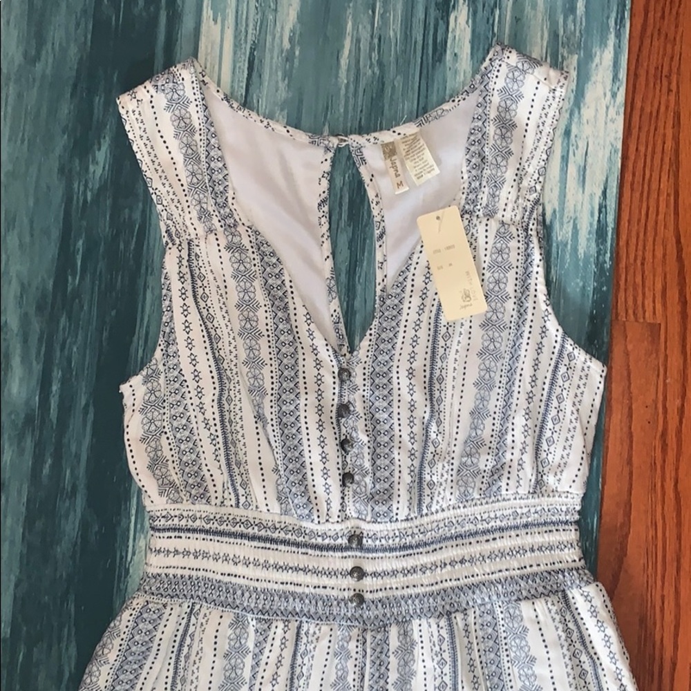 Blue and white romper dress - Picture 2 of 4